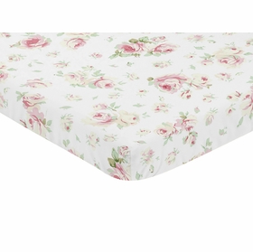 Riley's Roses Mini Crib Sheet - Floral Print