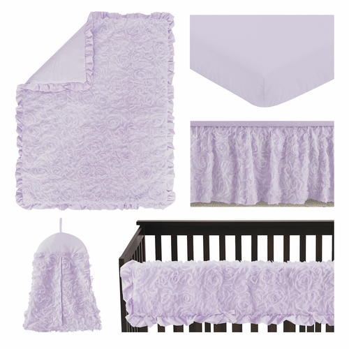 Rose Lavender Collection 5 Piece Crib Bedding - alt image 1