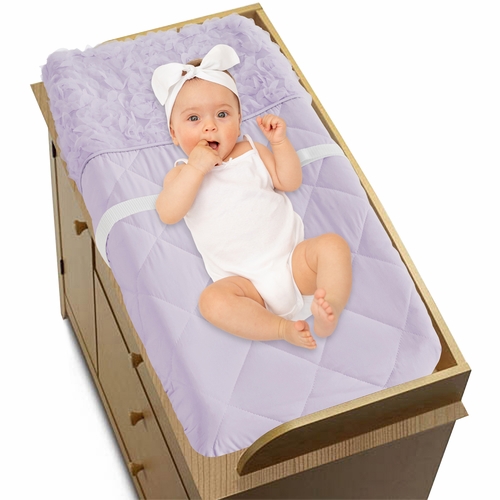 Rose Lavender Collection Changing Pad Cover - alt image 2