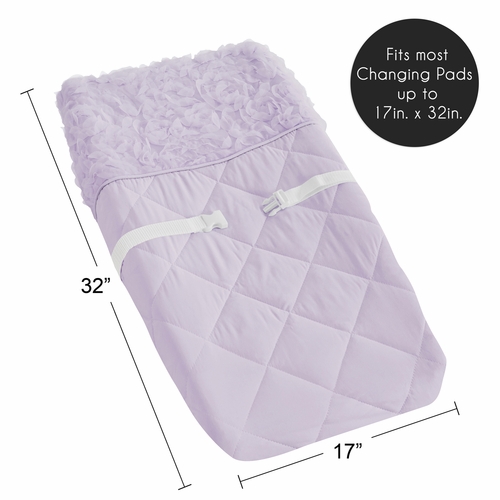 Rose Lavender Collection Changing Pad Cover - alt image 4