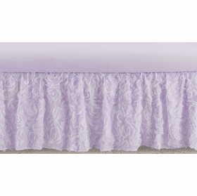 Rose Lavender Collection Crib Bed Skirt