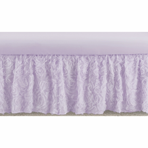 Rose Lavender Collection Crib Bed Skirt