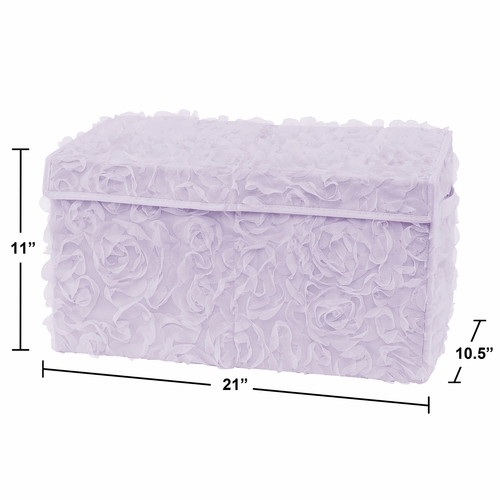 Rose Lavender Collection Fabric Toy Bin Storage - alt image 2