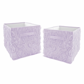 Rose Lavender Collection Foldable Fabric Storage Bins