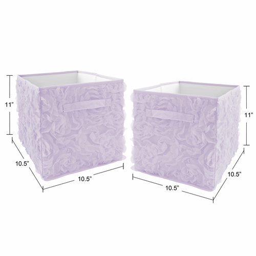 Rose Lavender Collection Foldable Fabric Storage Bins - alt image 2