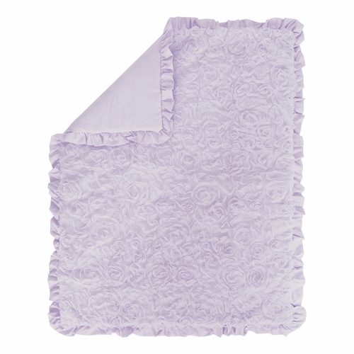 Rose Lavender Collection Sweet Jojo Designs 6 Piece Crib Bedding + BreathableBaby Breathable Mesh Liner - alt image 3