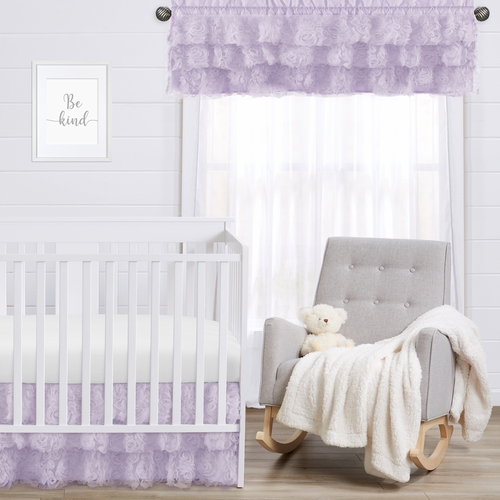 Rose Lavender Collection Tiered Window Valance - alt image 2