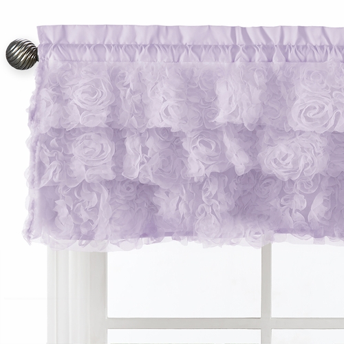 Rose Lavender Collection Tiered Window Valance - alt image 3