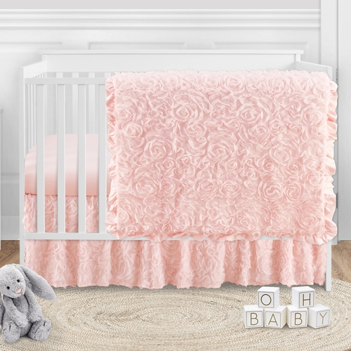 Rose Pink Collection 4 Piece Crib Bedding - alt image 2