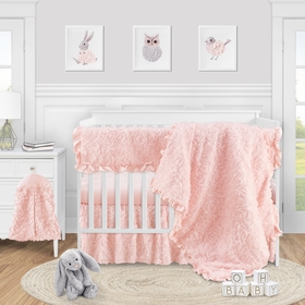 Rose Pink Collection 5 Piece Crib Bedding