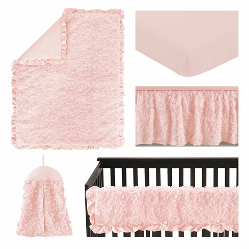 Rose Pink Collection 5 Piece Crib Bedding - alt image 1
