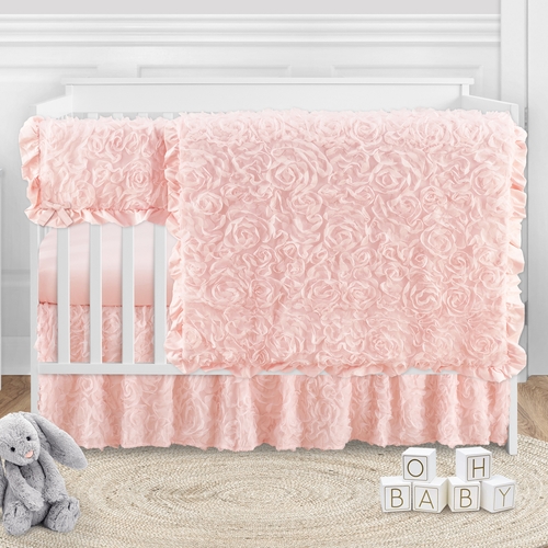 Rose Pink Collection 5 Piece Crib Bedding - alt image 2