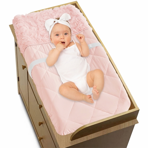 Rose Pink Collection Changing Pad Cover - alt image 2