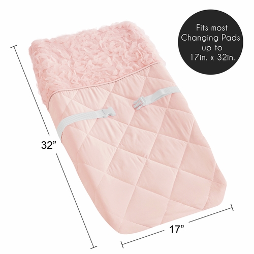 Rose Pink Collection Changing Pad Cover - alt image 4