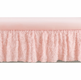 Rose Pink Collection Crib Bed Skirt