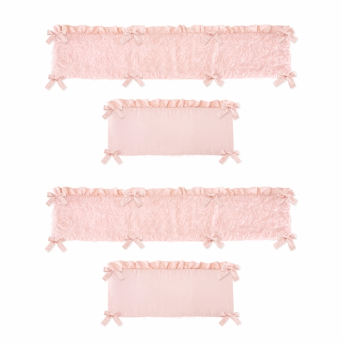 Rose Pink Collection Crib Bumper Pad
