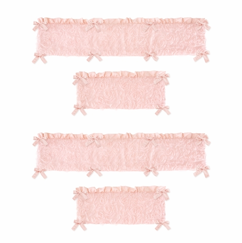 Rose Pink Collection Crib Bumper Pad - alt image 1