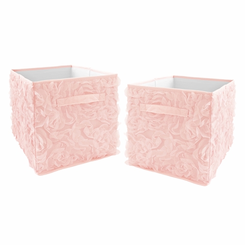 Rose Pink Collection Foldable Fabric Storage Bins