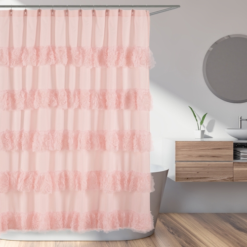 Rose Pink Collection Shower Curtain - alt image 1