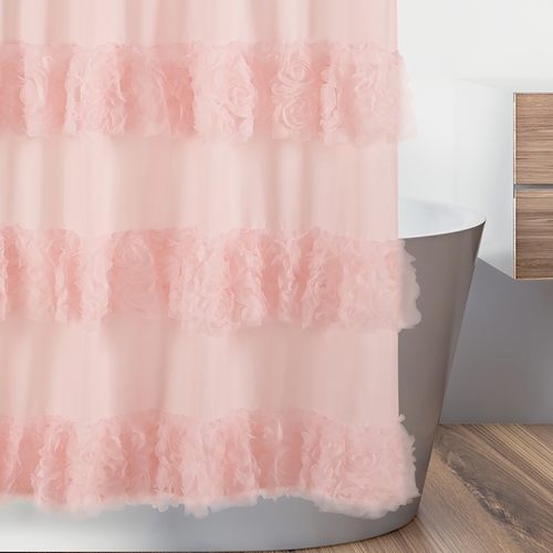 Rose Pink Collection Shower Curtain - alt image 2