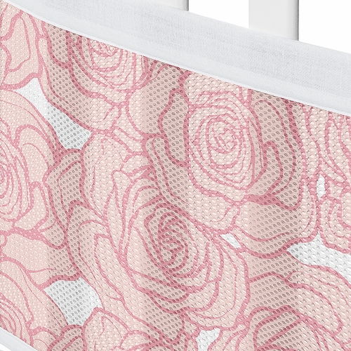 Rose Pink Collection Sweet Jojo Designs + BreathableBaby Breathable Mesh Crib Liner - alt image 4