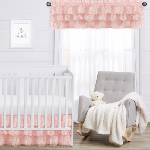 Rose Pink Collection Tiered Window Valance - alt image 2
