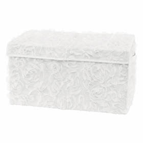 Rose White Collection Fabric Toy Bin Storage