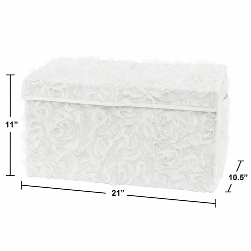 Rose White Collection Fabric Toy Bin Storage - alt image 2