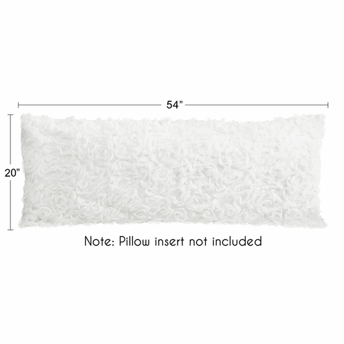Rose White Collection Full Length Body Pillow Cover - alt image 4