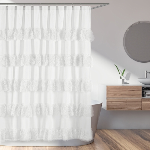 Rose White Collection Shower Curtain - alt image 1