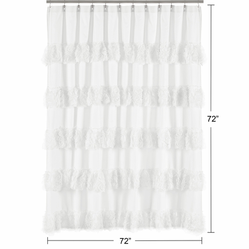 Rose White Collection Shower Curtain - alt image 4