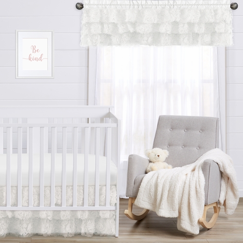 Rose White Collection Tiered Window Valance - alt image 2
