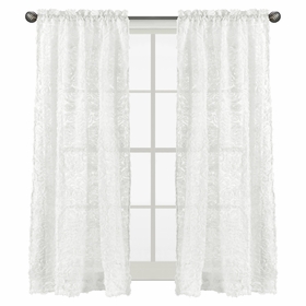 Rose White Collection Window Panels - Set of 2