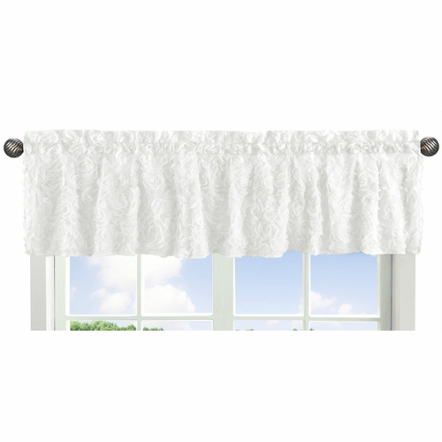 Rose White Collection Window Valance