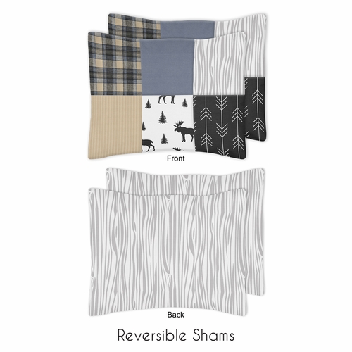Rustic Patch Blue and Tan Collection Full/Queen Bedding - alt image 1