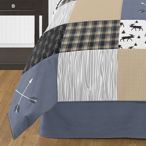 Rustic Patch Blue and Tan Collection Full/Queen Bedding - alt image 2