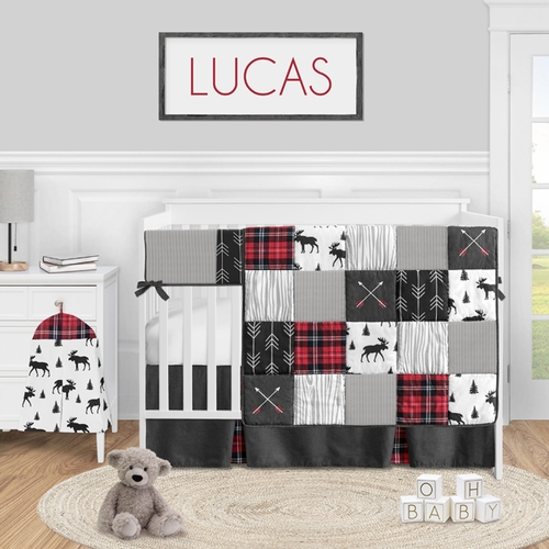 Rustic Patch Collection 5 Piece Crib Bedding