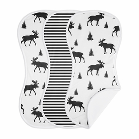Rustic Patch Collection Absorbent Burp Cloths - 3 Pack Set