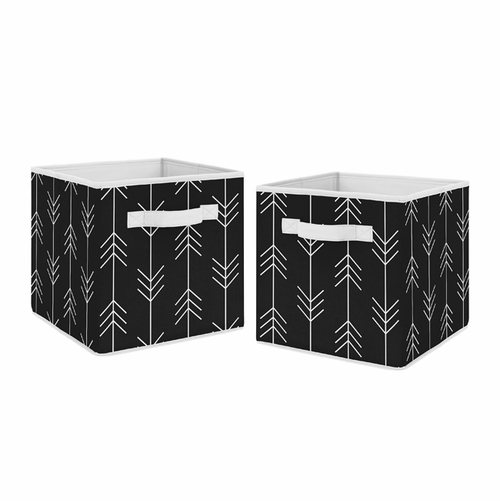Rustic Patch Collection Arrow Print Foldable Fabric Storage Bins - Set of 2