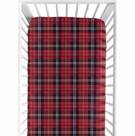 Rustic Patch Collection Crib Sheet - Plaid