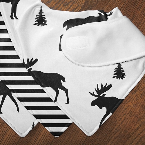 Rustic Patch Collection Fabric Bandana Baby Bibs - 3 Pack Set - alt image 4