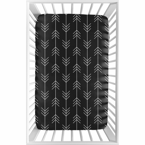 Rustic Patch Collection Mini Crib Sheet - Arrow Print - alt image 1