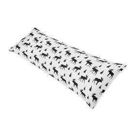 Rustic Patch Collection Moose Print Full Length Body Pillow Cover