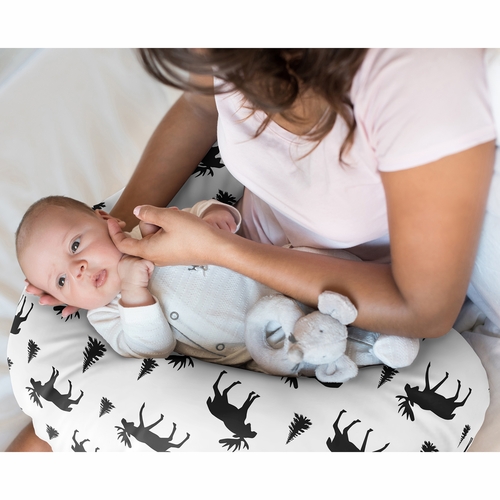 Rustic Patch Collection Nursing Breastfeeding Pillow Cover - alt image 1