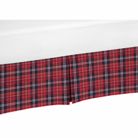 Rustic Patch Collection Plaid Crib Bed Skirt