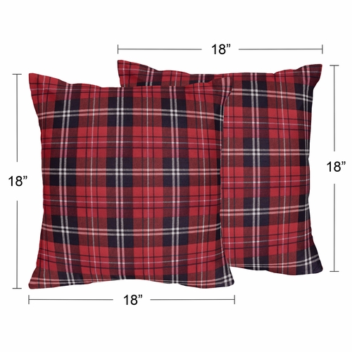 Rustic Patch Collection Plaid Decorative Accent Throw Pillows - Set of 2 - alt image 3