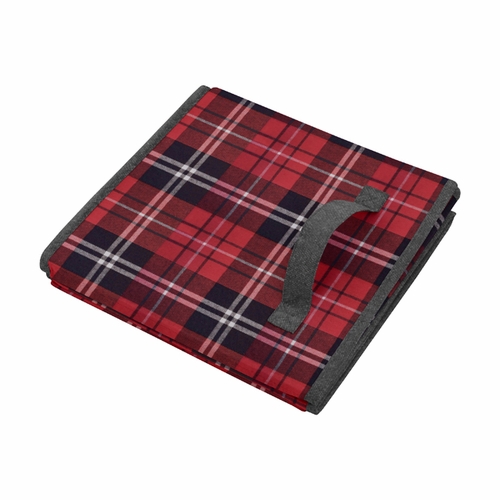 Rustic Patch Collection Plaid Flannel Fabric Toy Bin Storage - alt image 2