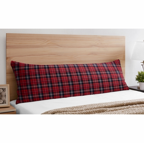Rustic Patch Collection Plaid Full Length Body Pillow Cover - alt image 1