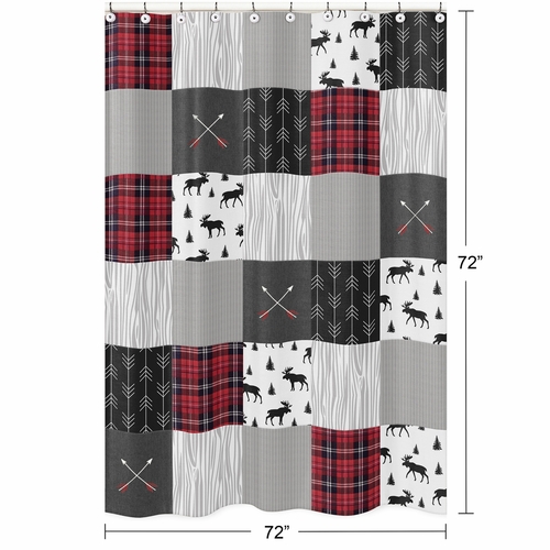 Rustic Patch Collection Shower Curtain - alt image 4