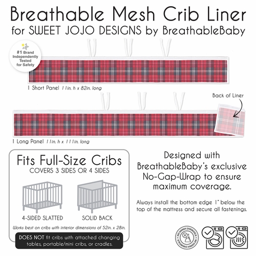 Rustic Patch Collection Sweet Jojo Designs + BreathableBaby Breathable Mesh Crib Liner Pad - alt image 5